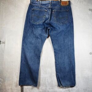 Levi Strauss Co 501 Mens Jeans Button Fly Blue Wash W40 L30